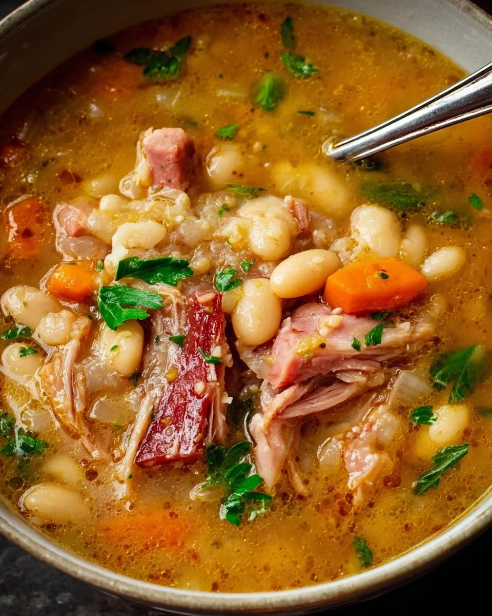 Crock Pot Ham Bone and Bean Soup