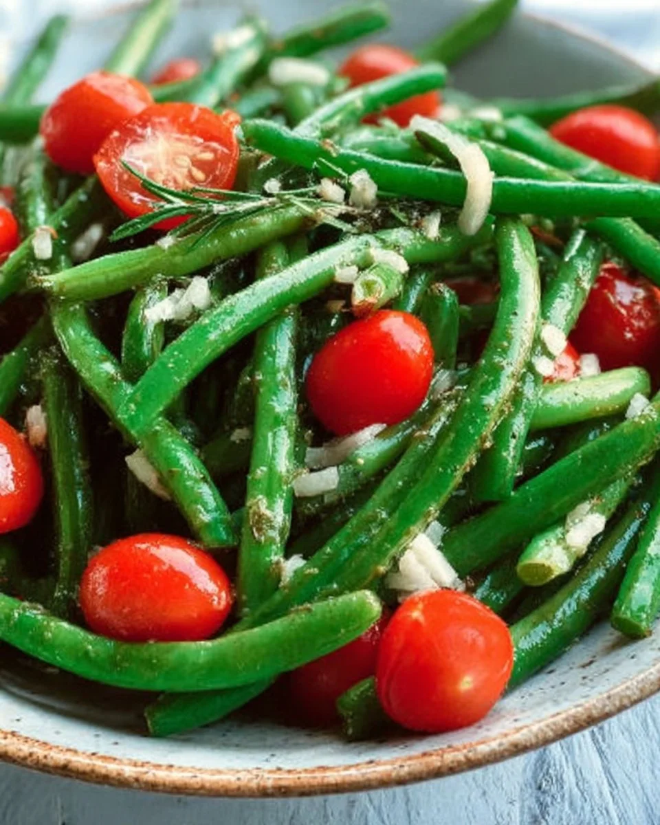 Easy Cold Balsamic Green Bean Salad