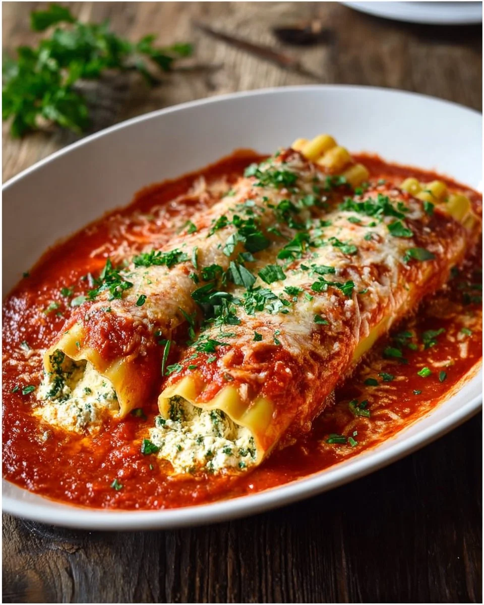 Easy Homemade Manicotti