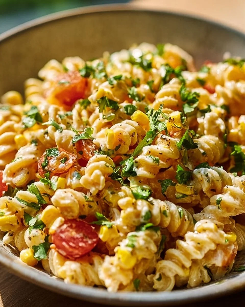 Easy Mexican Street Corn Pasta Salad