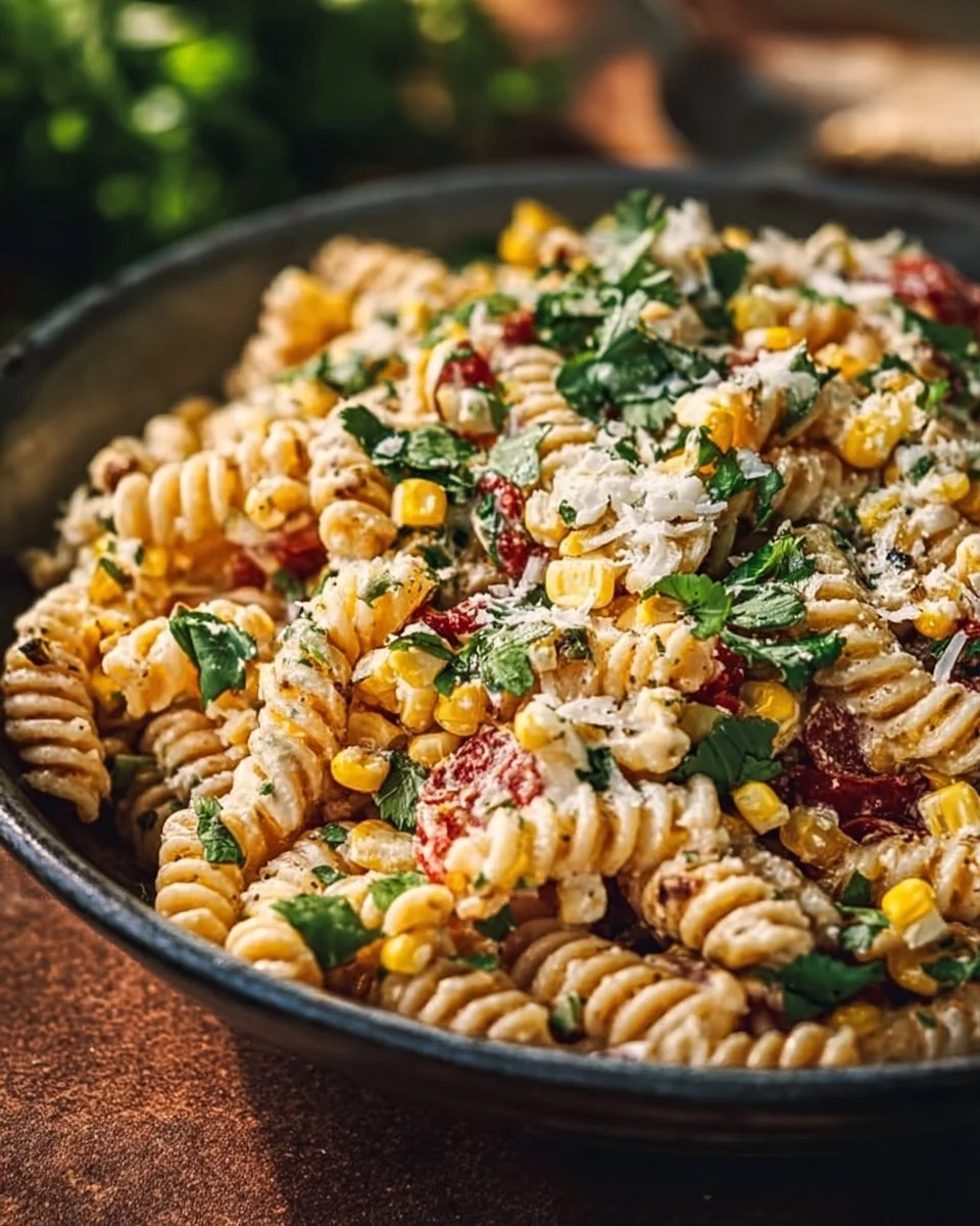 Easy Mexican Street Corn Pasta Salad