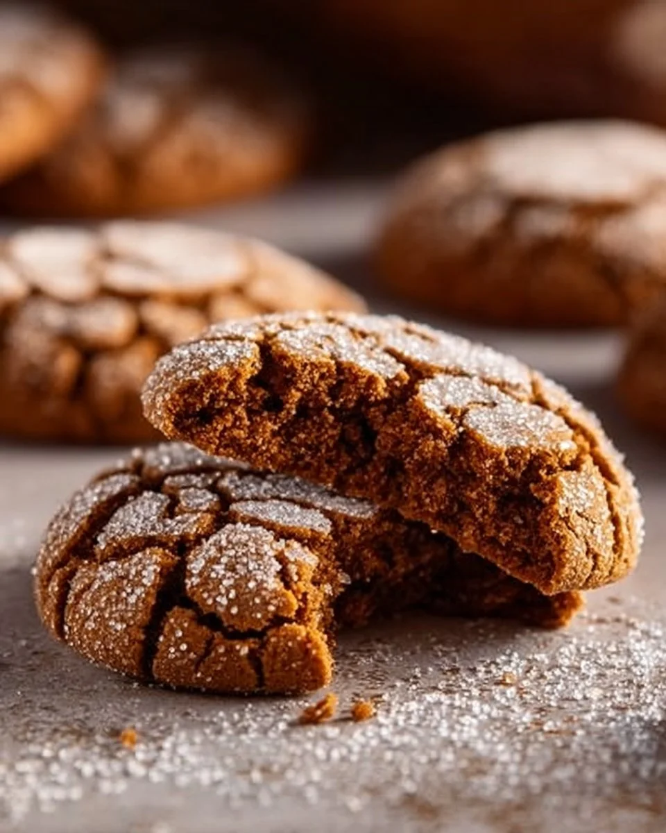 Gingerbread Crinkle Cookies