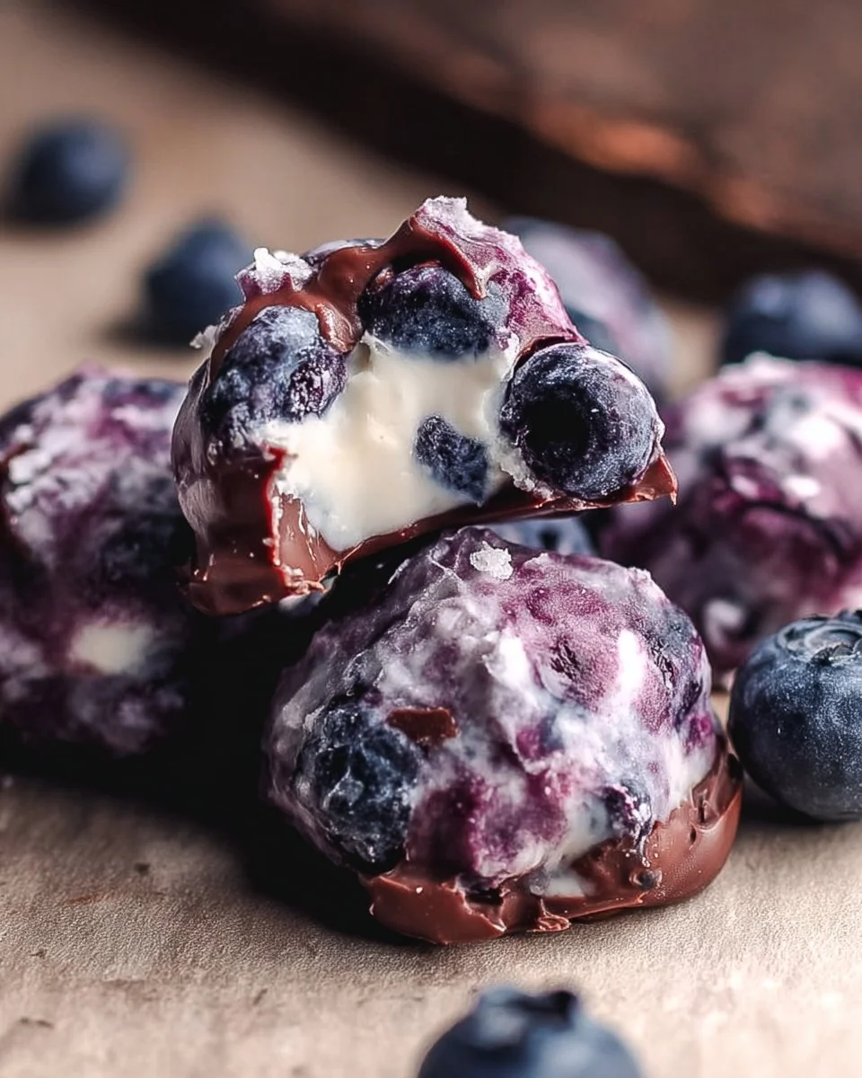 Healthy Frozen Blueberry Yogurt Clusters