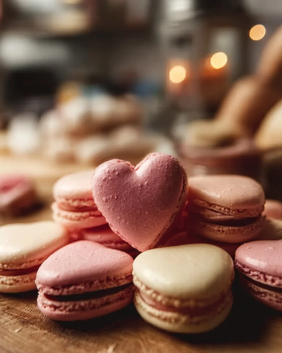 Heart-Shaped Macarons