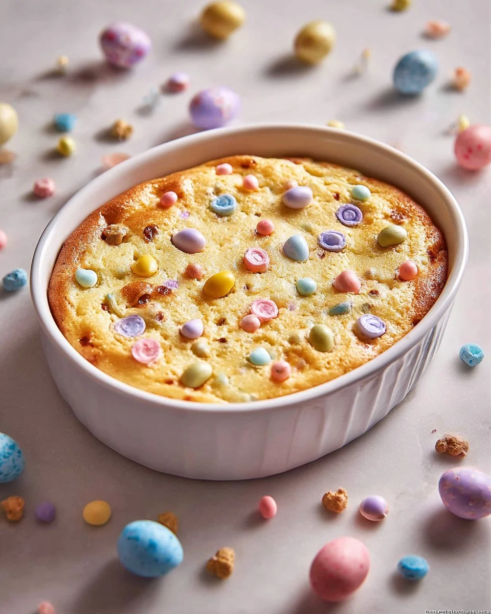 Delicious Cadbury Mini Egg Blondies with colorful chocolate eggs on top