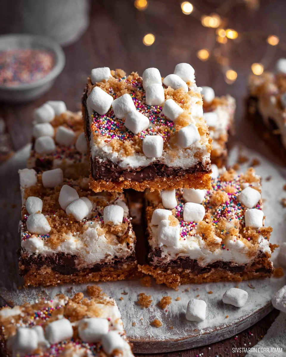 Marshmallow Crumble Cake Bars