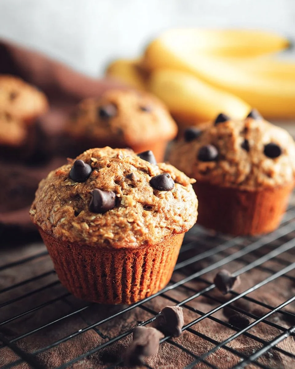Spelt Muffins with Banana and Chocolate Chips