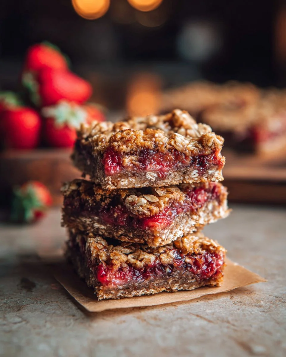 Strawberry Oatmeal Bars