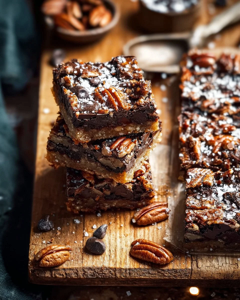 Salted Chocolate Pecan Bars