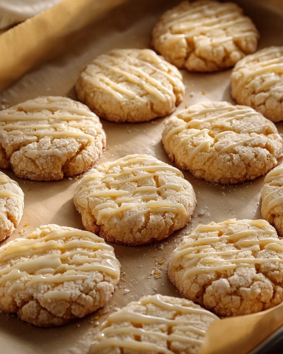 Delicious Kentucky Butter Cake Cookies on a decorative plate.