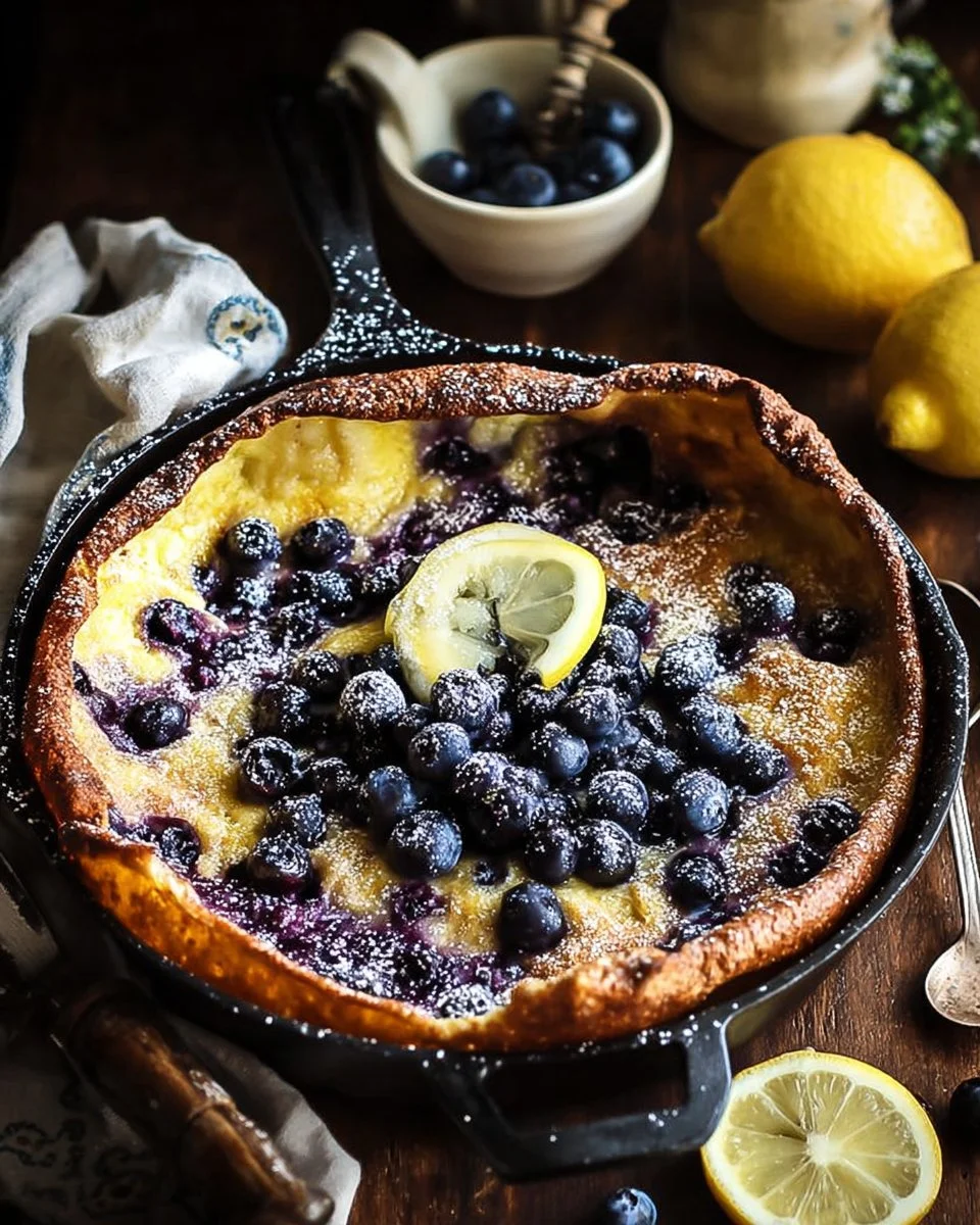 Lemon Blueberry Dutch Baby