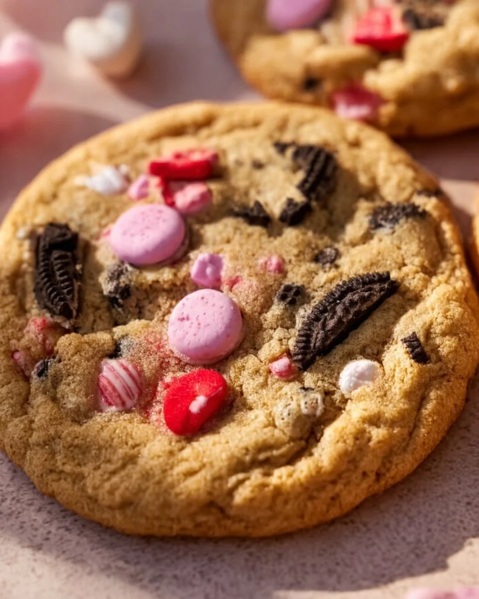 Delicious Oreo M&M's cookies with chocolate chips and colorful candy coated chocolates.