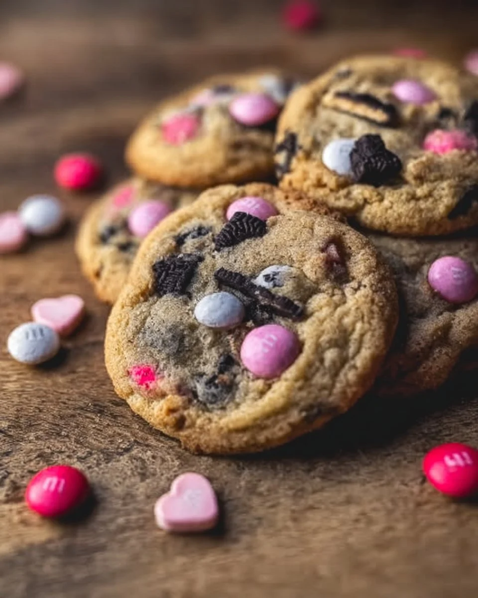 Valentine's Day Oreo M&M's Cookies