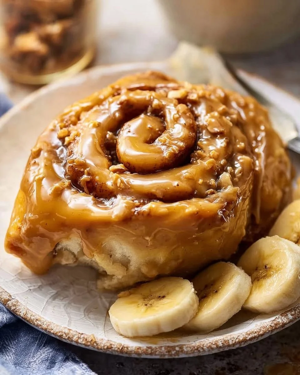 Peanut Butter Banana Cinnamon Rolls