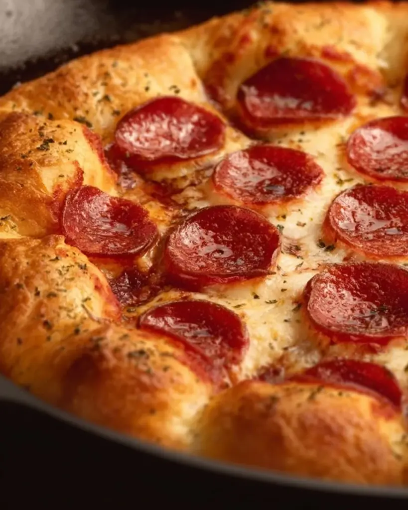 Creamy and cheesy pizza dip served with pita chips and toppings