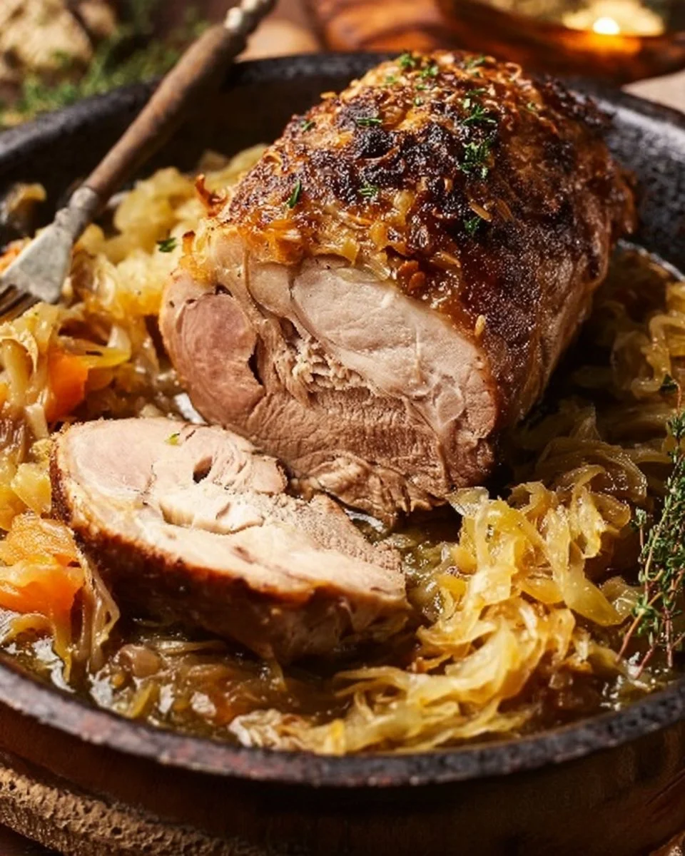Pork Roast and Sauerkraut