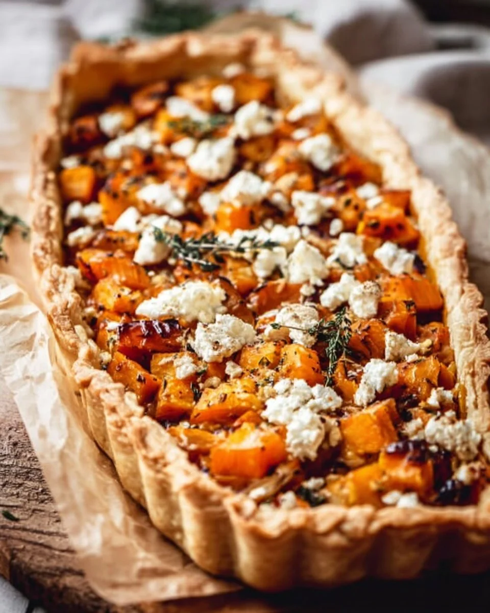 Pumpkin and Feta Tart