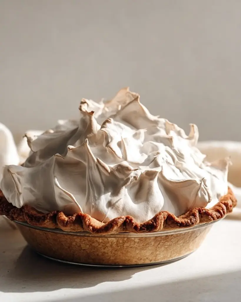 Delicious pumpkin pie with apple cider whipped topping served on a plate