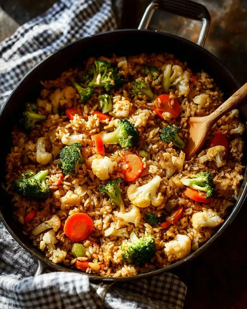 Delicious plate of sizzling fried rice, a comforting and flavorful dish.
