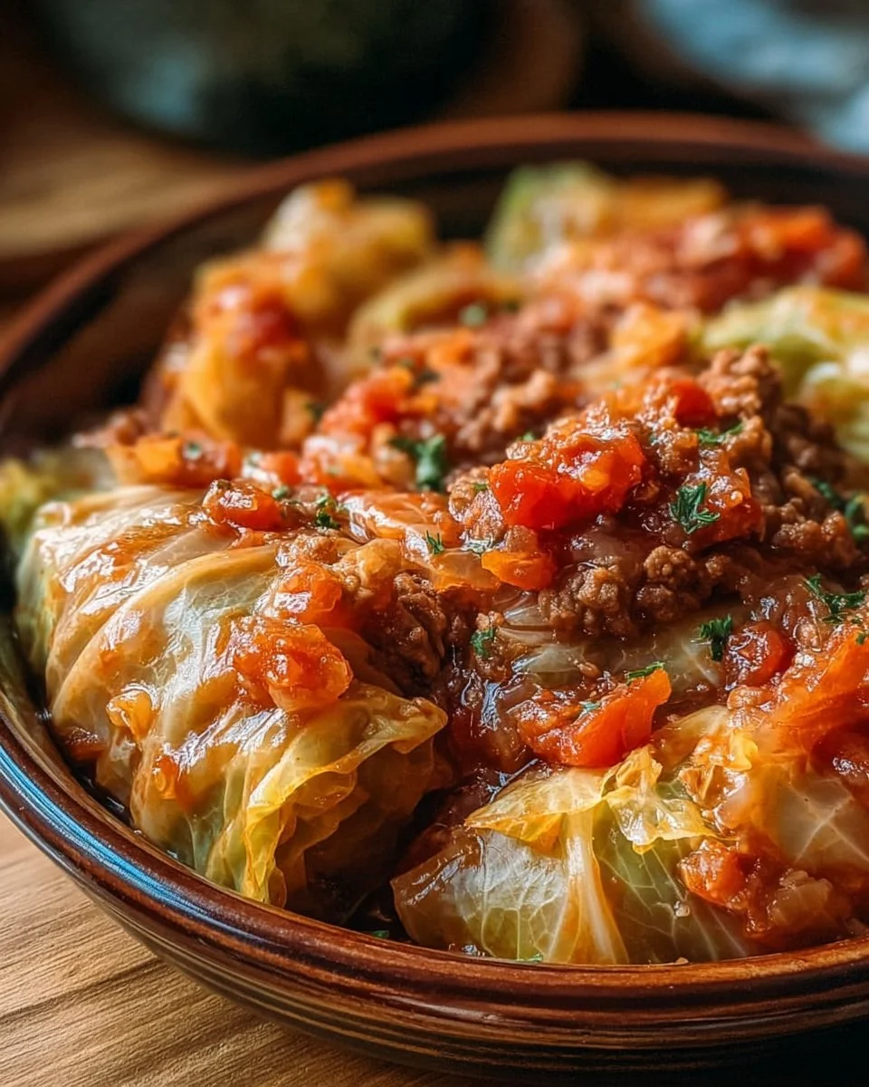 Slow Cooker Unstuffed Cabbage Rolls