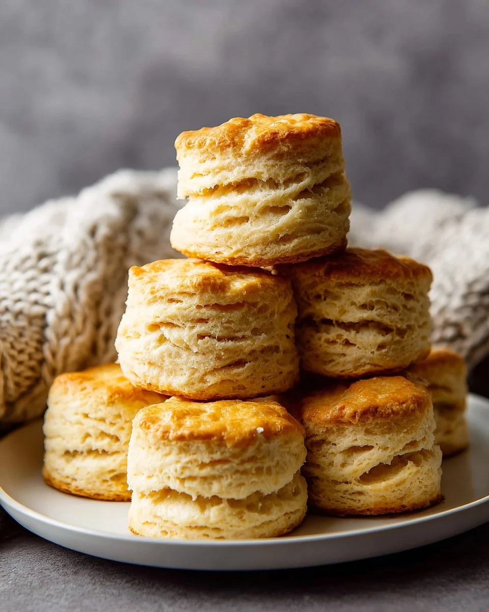 Soft and fluffy baking powder biscuits fresh out of the oven