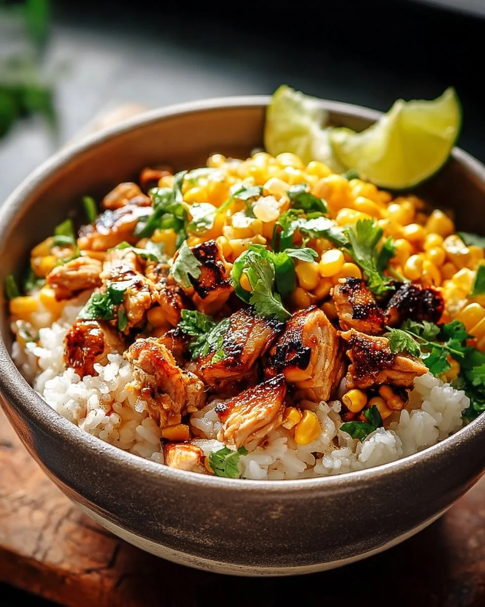 Street Corn Chicken Rice Bowl