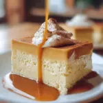 Sweet Milk Three Milks Cake topped with whipped cream and fresh fruit