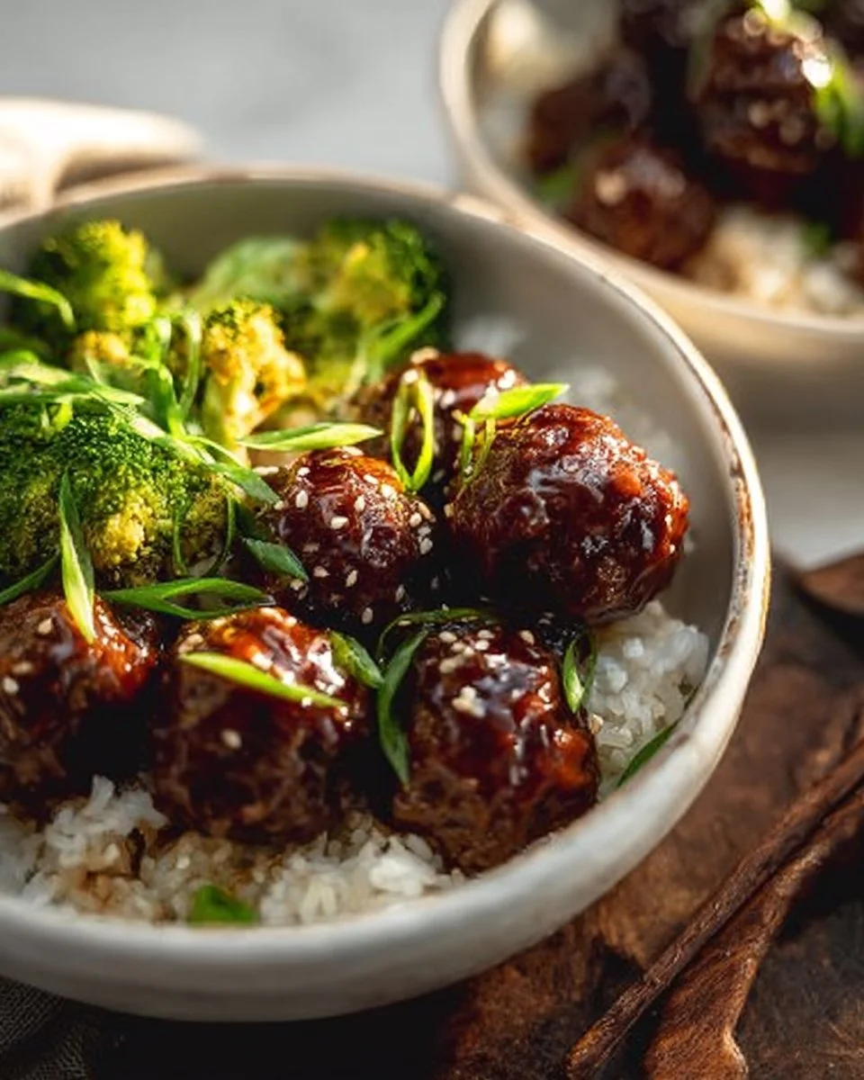 Teriyaki Meatball Bowls