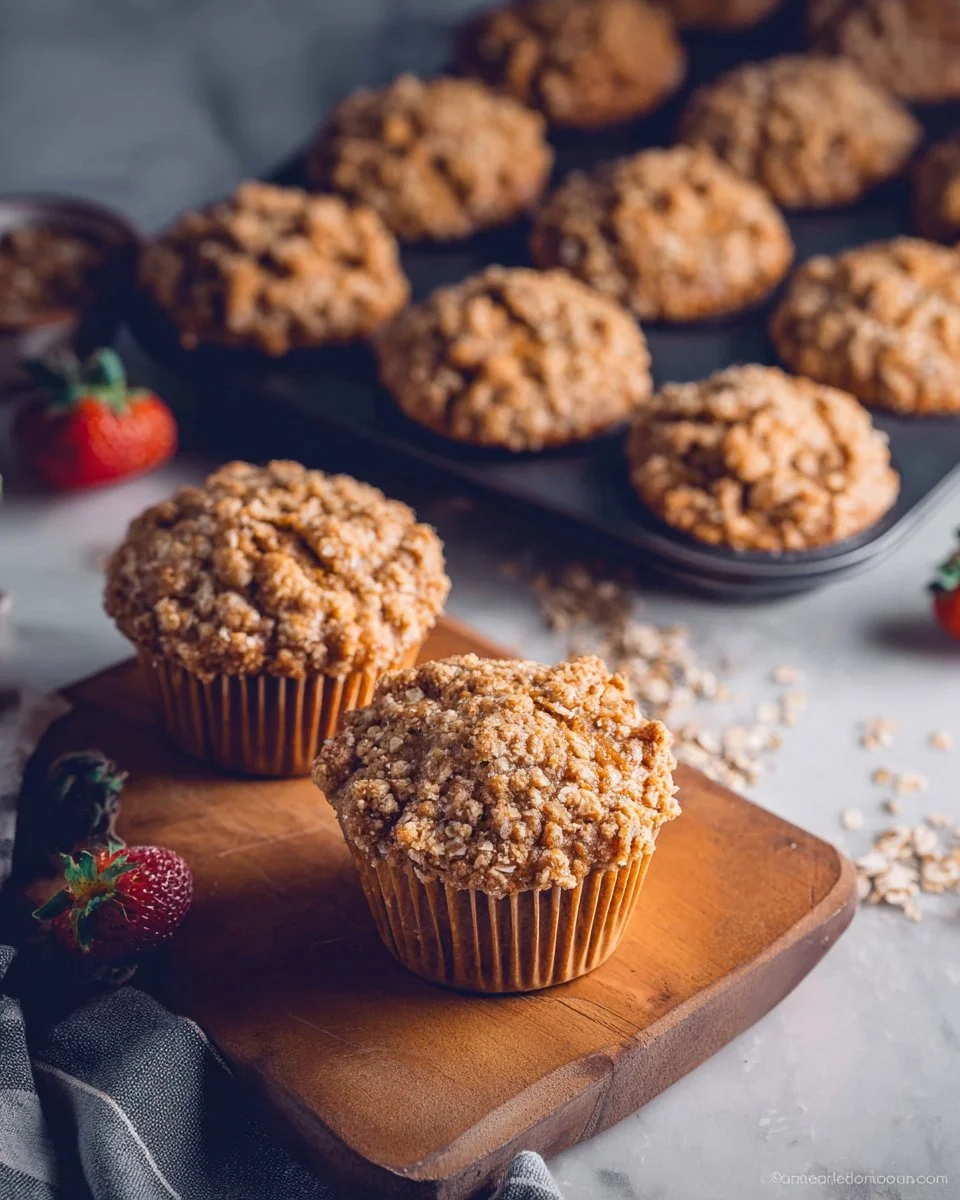 Whole Wheat Flaxseed Muffins with Streusel