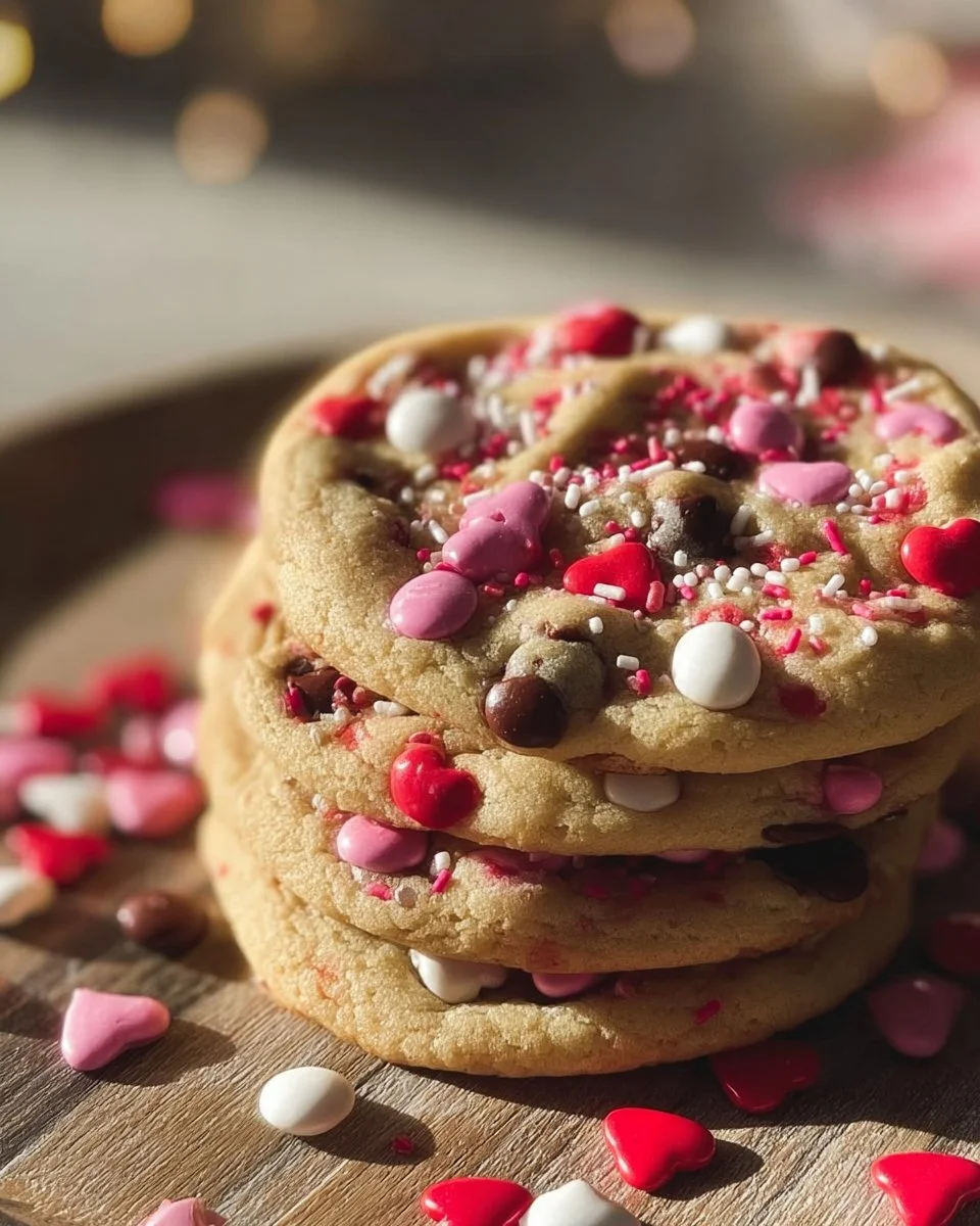 Valentine's Day M&M Cookies
