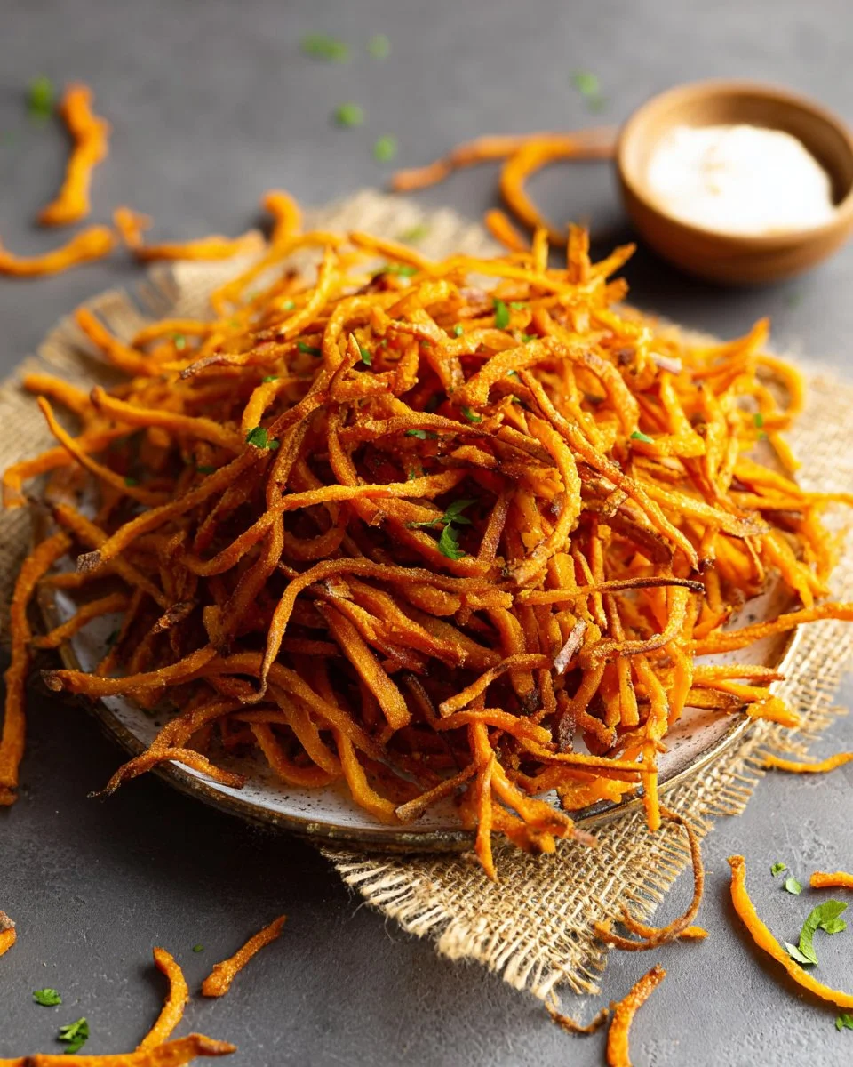 Baked Sweet Potato Shoestring Fries