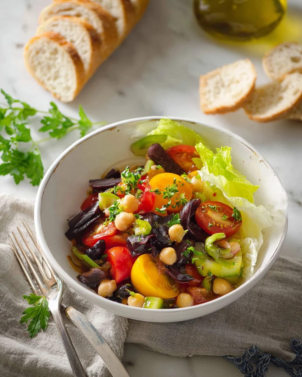 Heirloom Tomato and Endive Salad with Olive Bagna Cauda