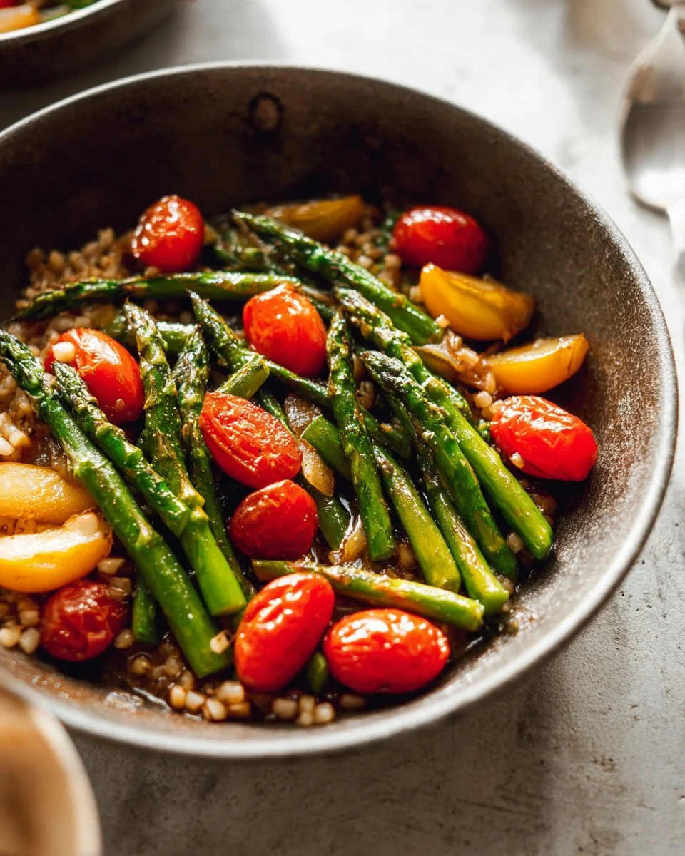 Skillet Asparagus and Tomato Medley