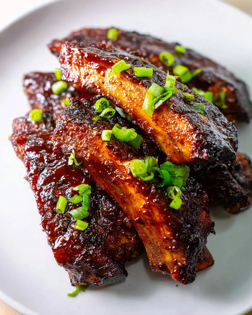 Air Fryer Country Style Ribs cooked to perfection, juicy and flavorful