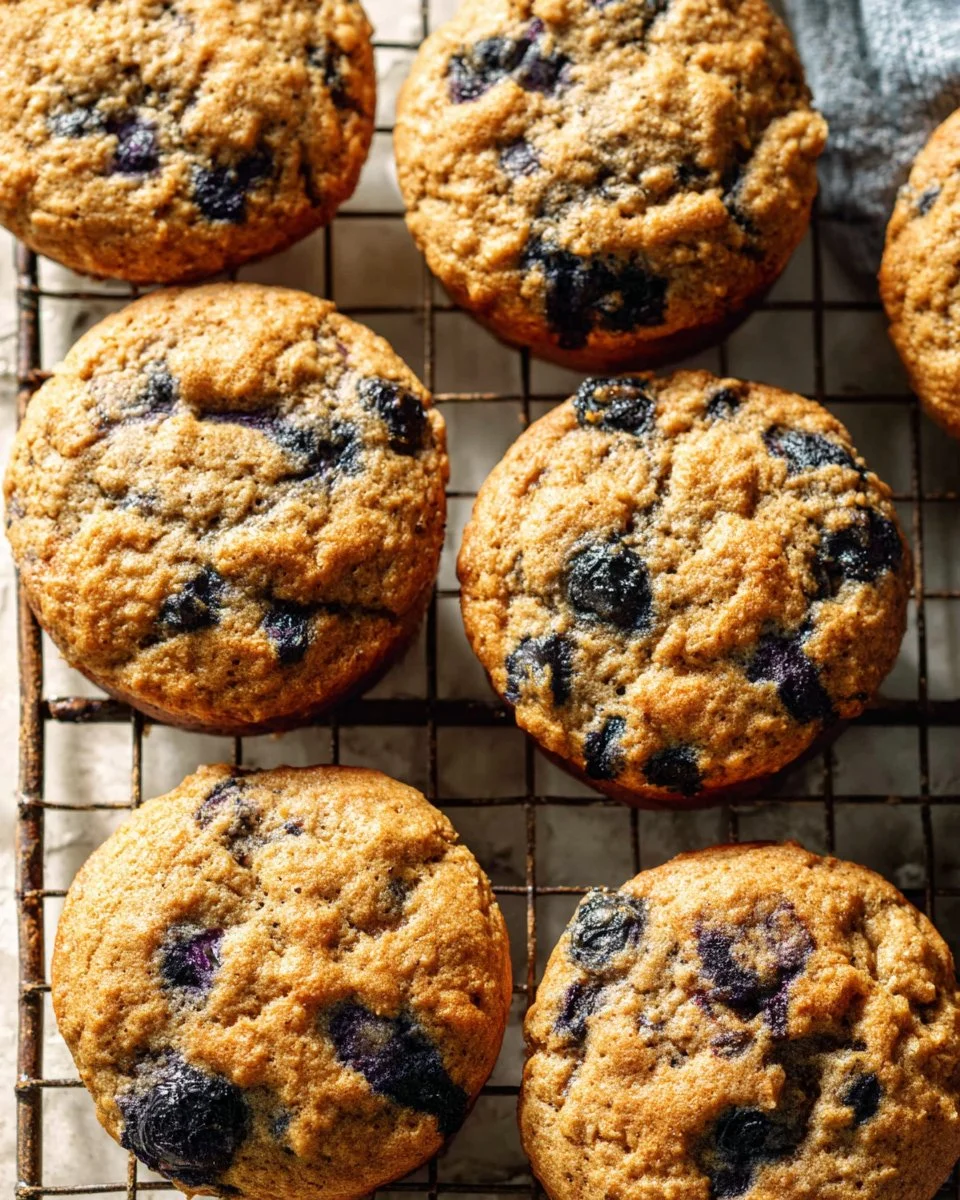 Banana Blueberry Oatmeal Muffins