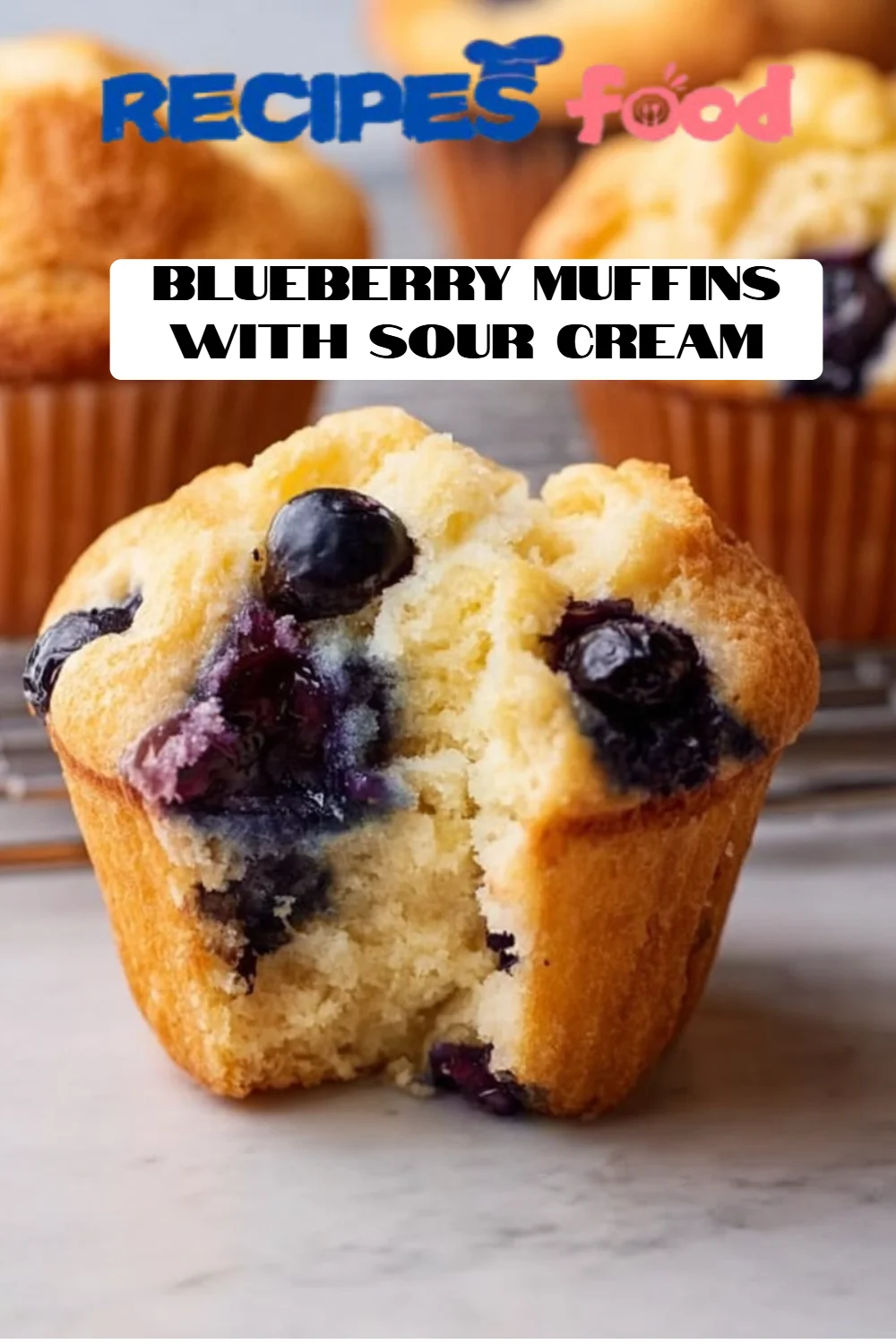 Blueberry Muffins with Sour Cream