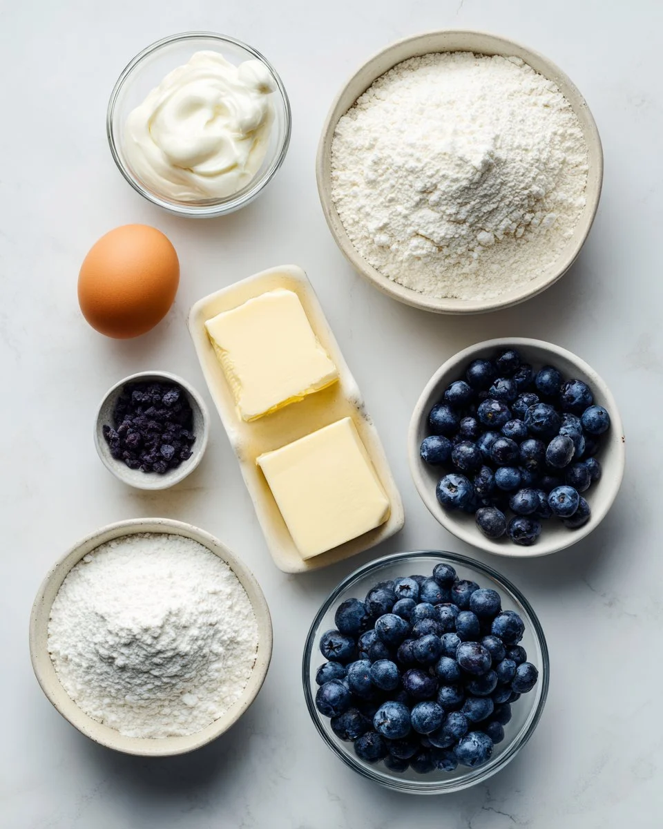Blueberry Muffins with Sour Cream