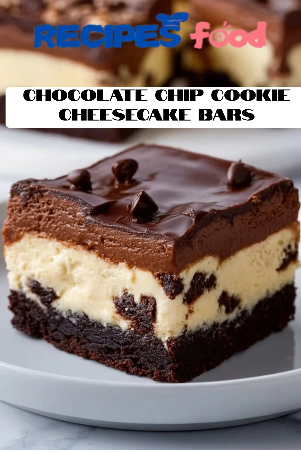 Chocolate Chip Cookie Cheesecake Bars