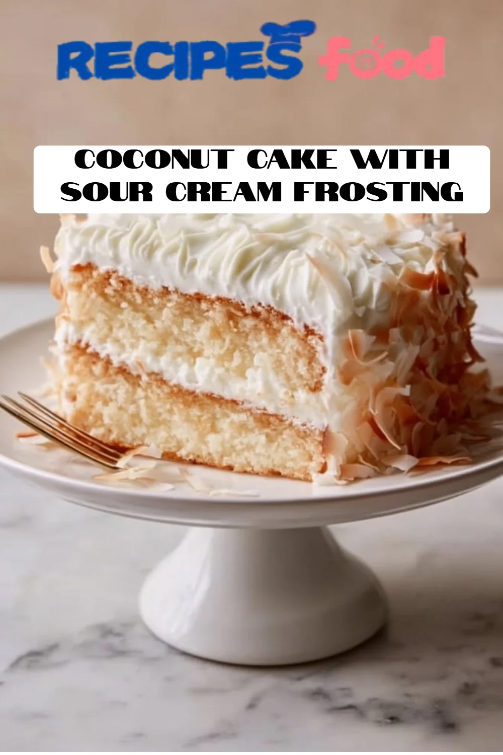 Coconut Cake with Sour Cream Frosting