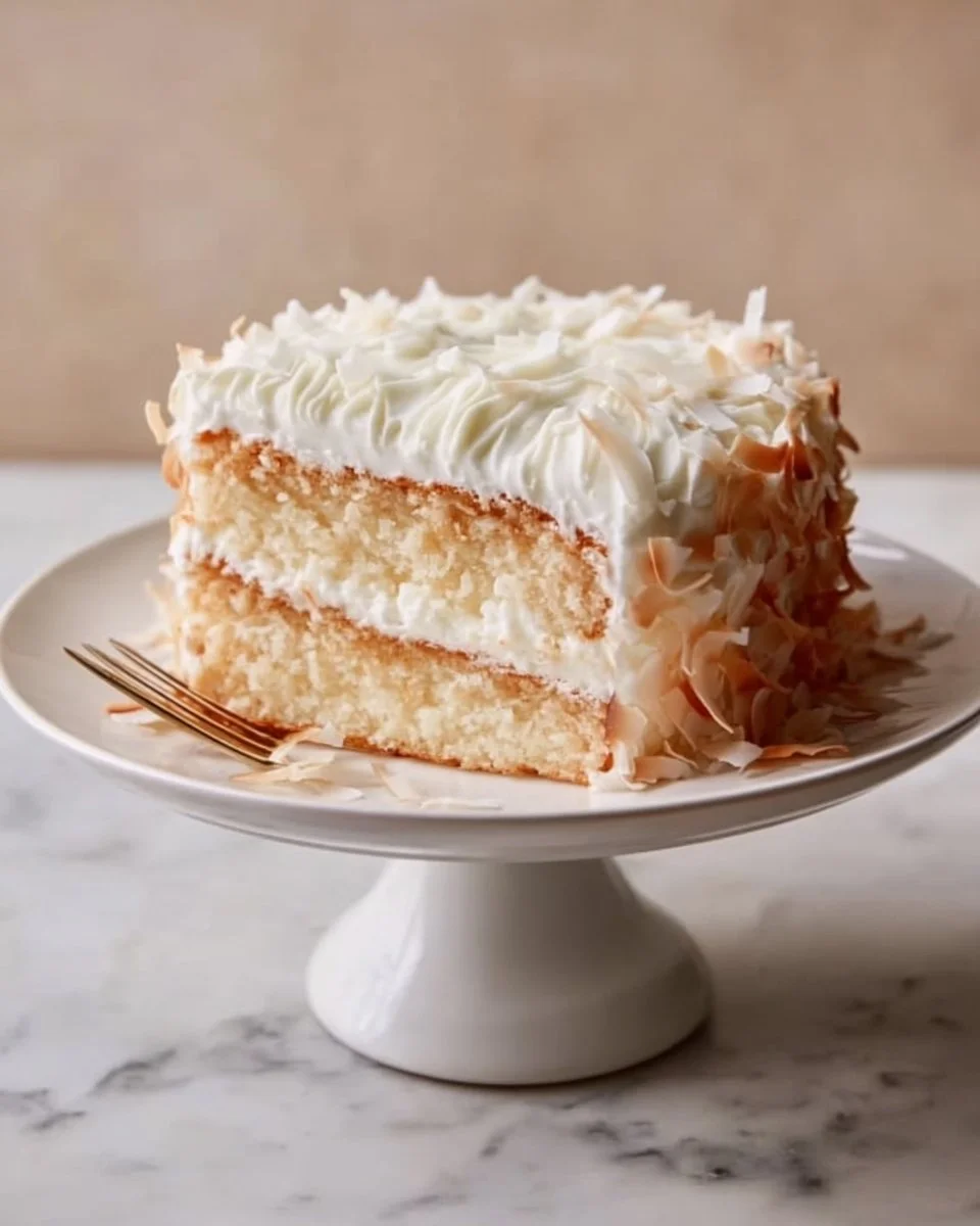 Coconut Cake with Sour Cream Frosting