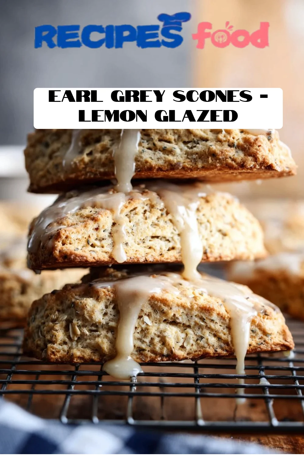 Earl Grey Scones - Lemon Glazed