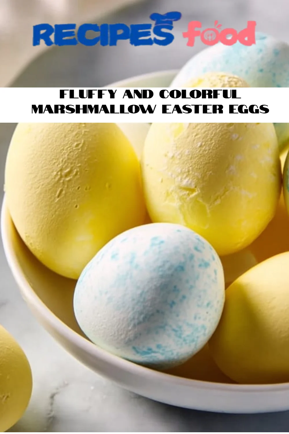 Fluffy and Colorful Marshmallow Easter Eggs