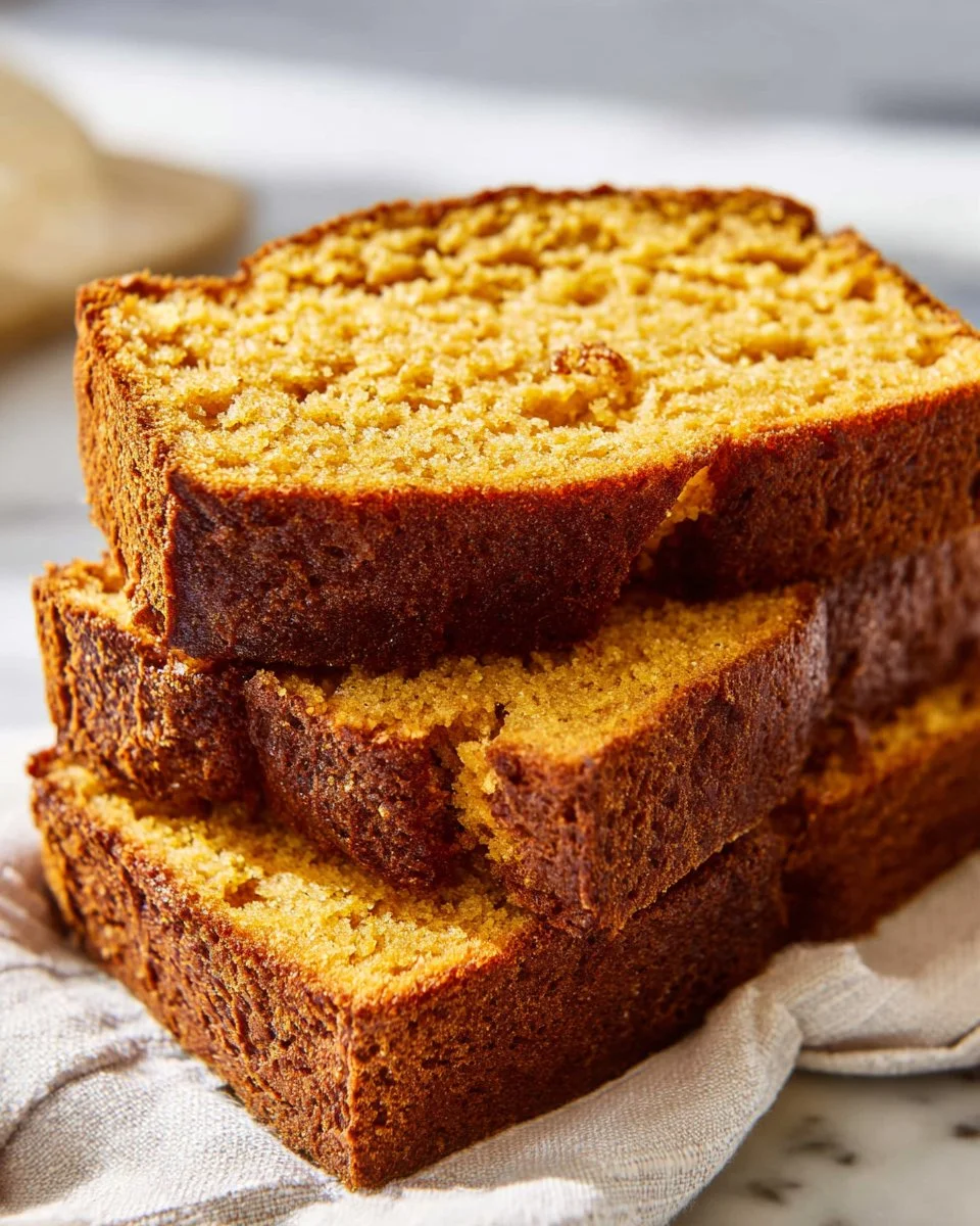Homemade gluten-free pumpkin loaf with spices and nut toppings.