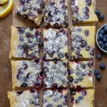 Delicious lemon blueberry bars with fresh blueberries and zesty lemon flavor