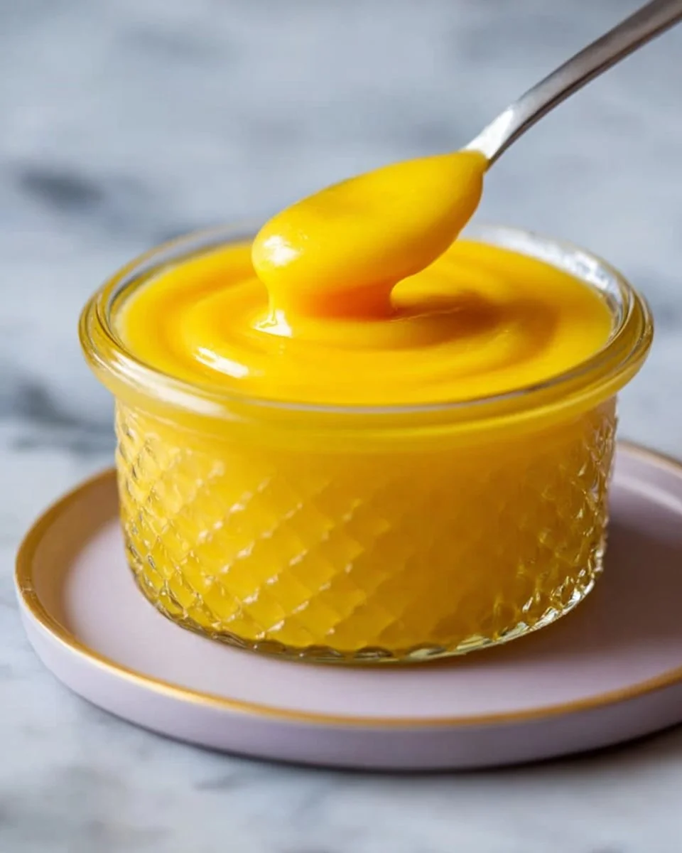 Homemade lemon curd in a glass jar with fresh lemons and mint leaves