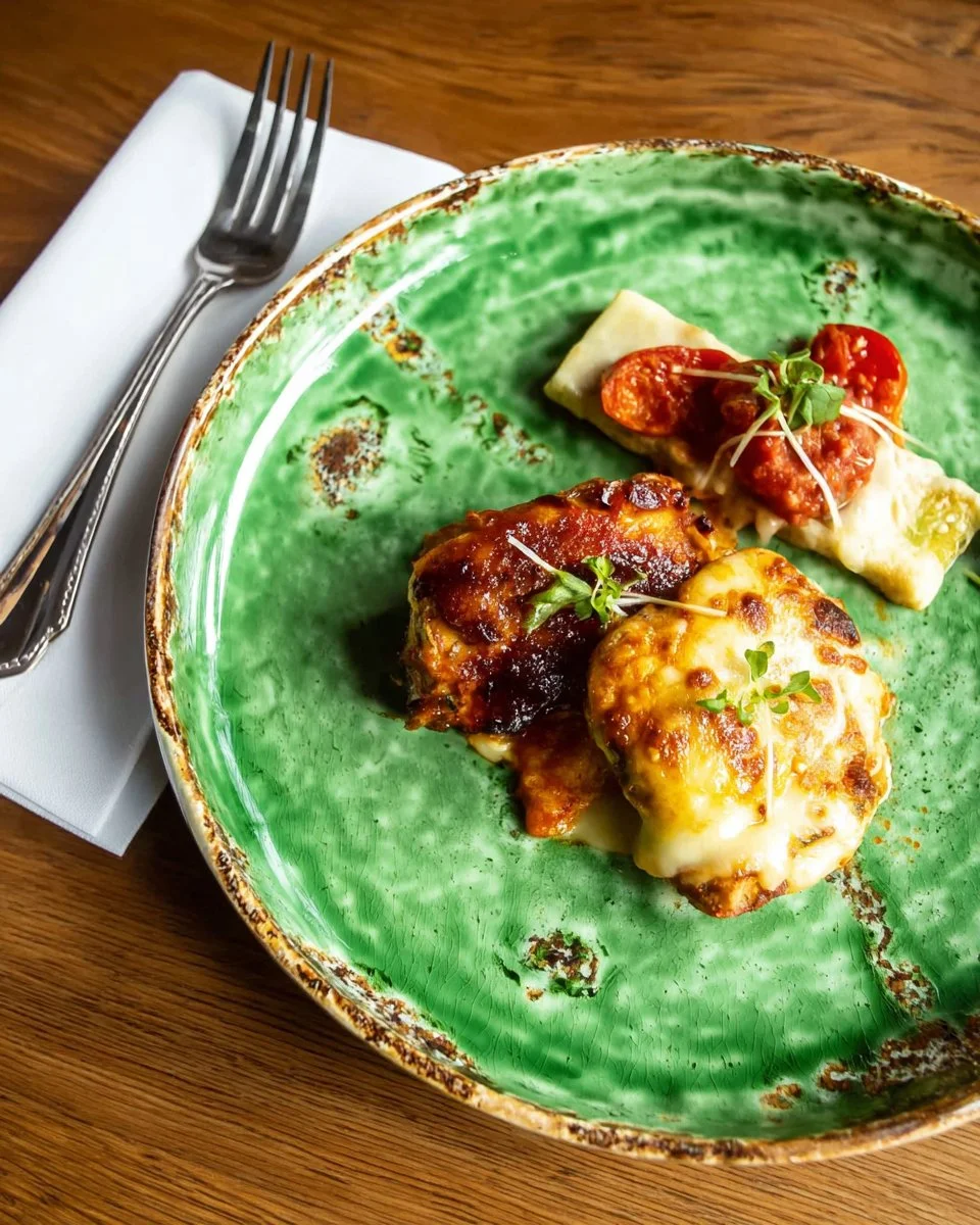 Delicious pizza stuffed mushrooms topped with cheese and herbs