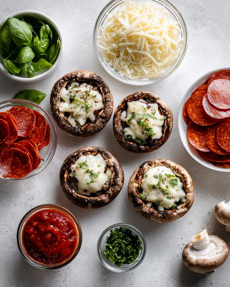 Pizza Stuffed Mushrooms