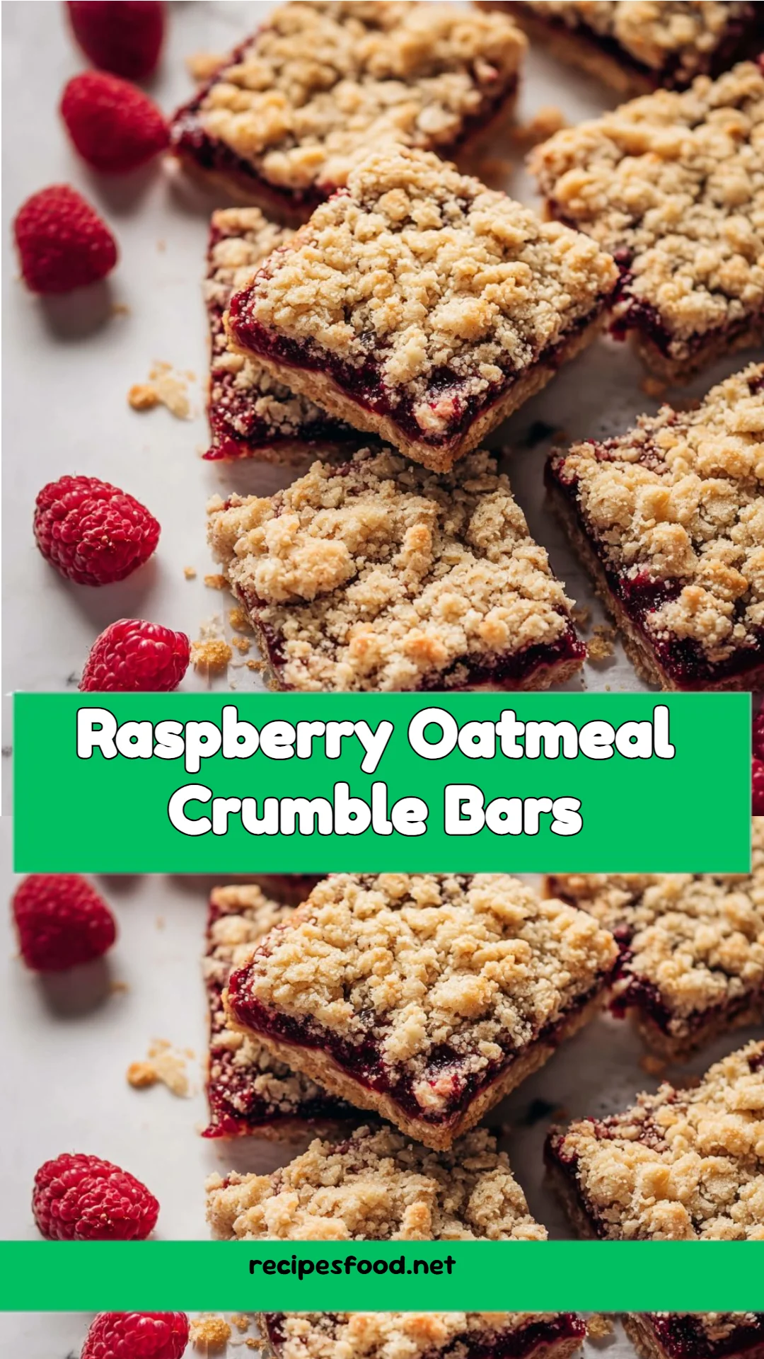 Raspberry Oatmeal Crumble Bars