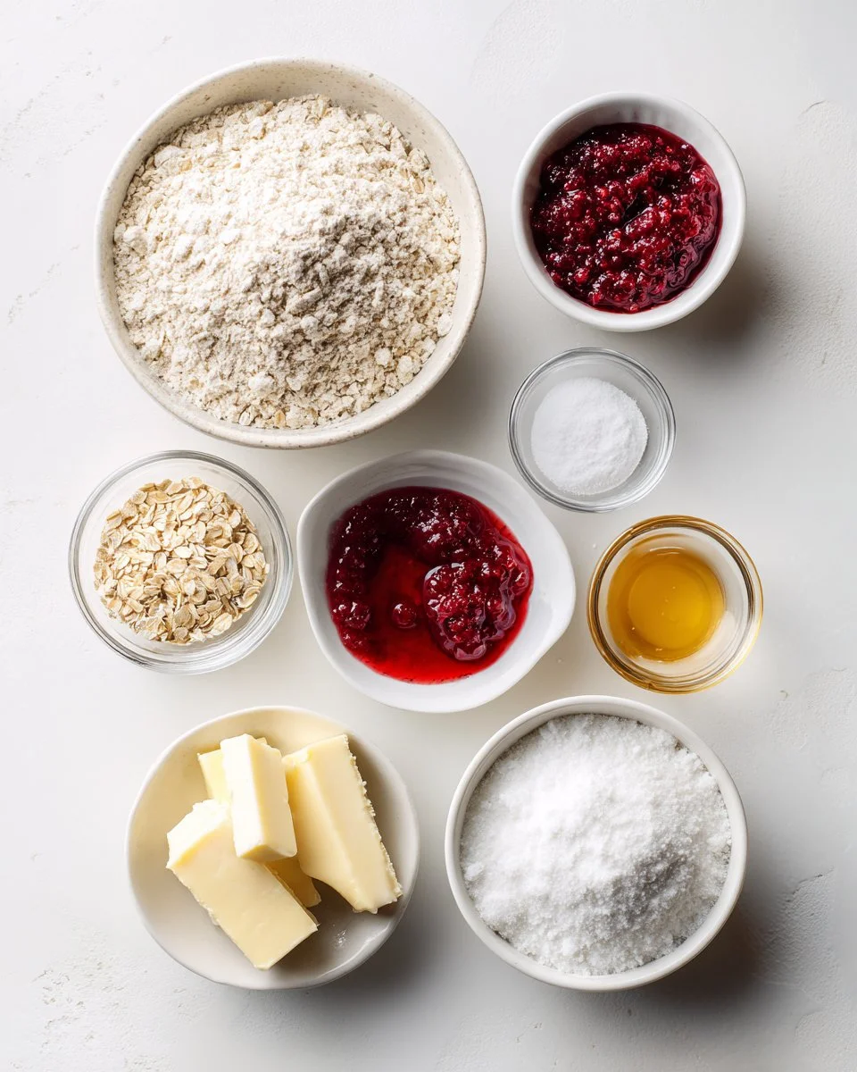 Raspberry Oatmeal Crumble Bars