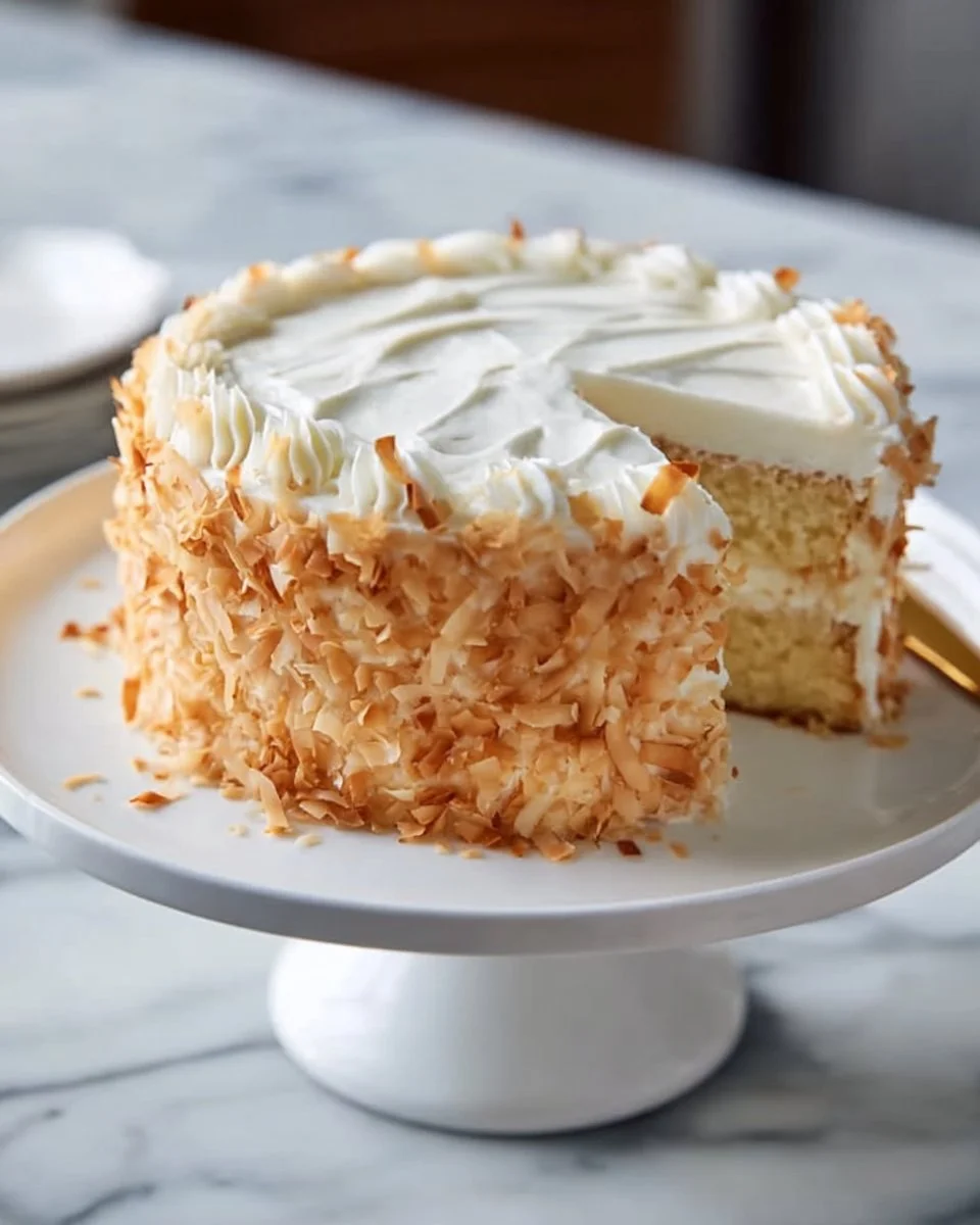 Sour Cream Coconut Cake